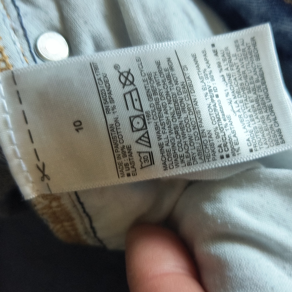 Old Navy High Rise O.G. Loose Straight Leg Distressed Light Wash Jeans Sz 10 Wom - Picture 3 of 14